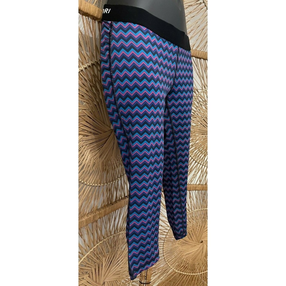 Soffe Dri Womens Athletic Low Rise Capri Leggings Small Multicolor Chevron Print - Picture 6 of 14